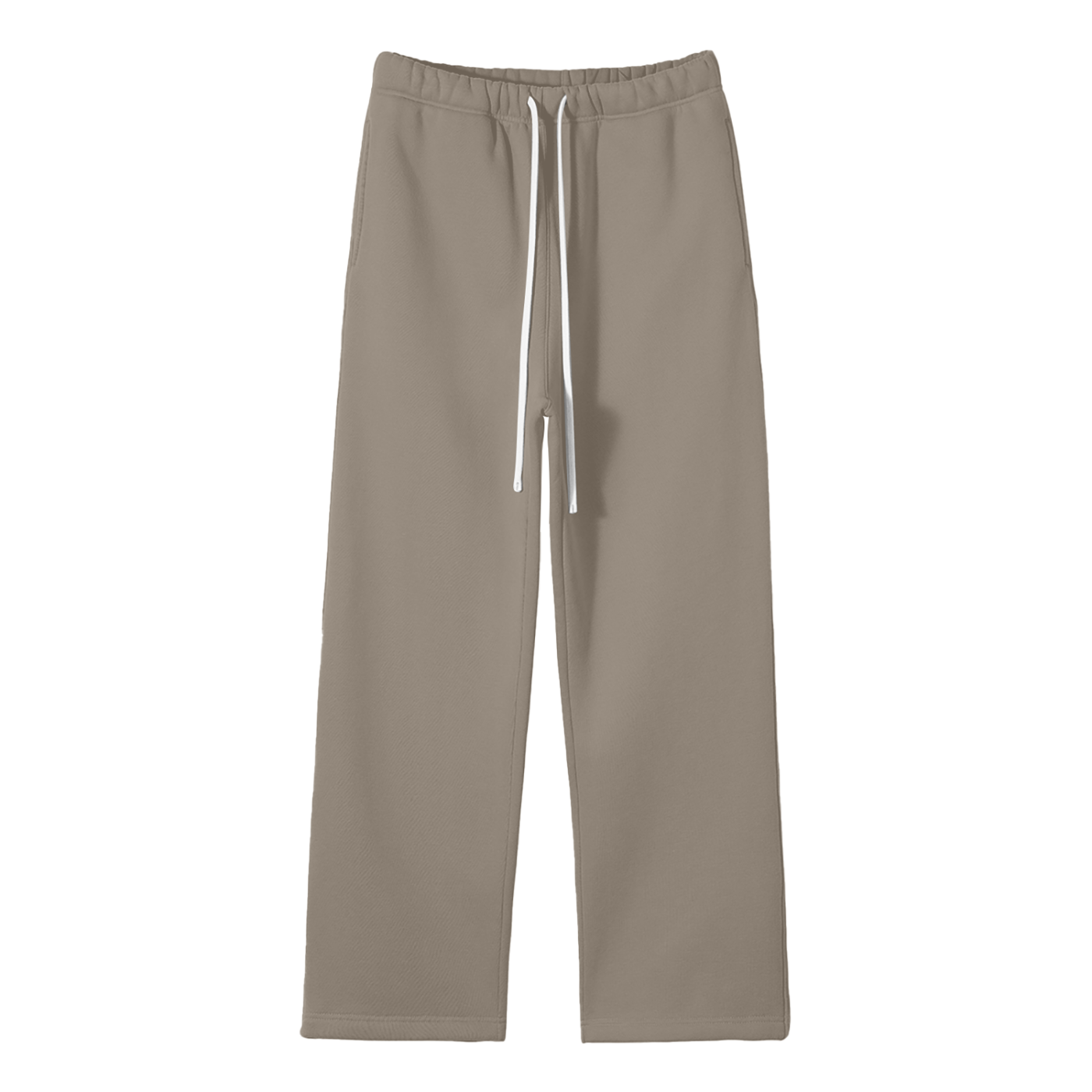 Solid Fleece Straight Leg Pants