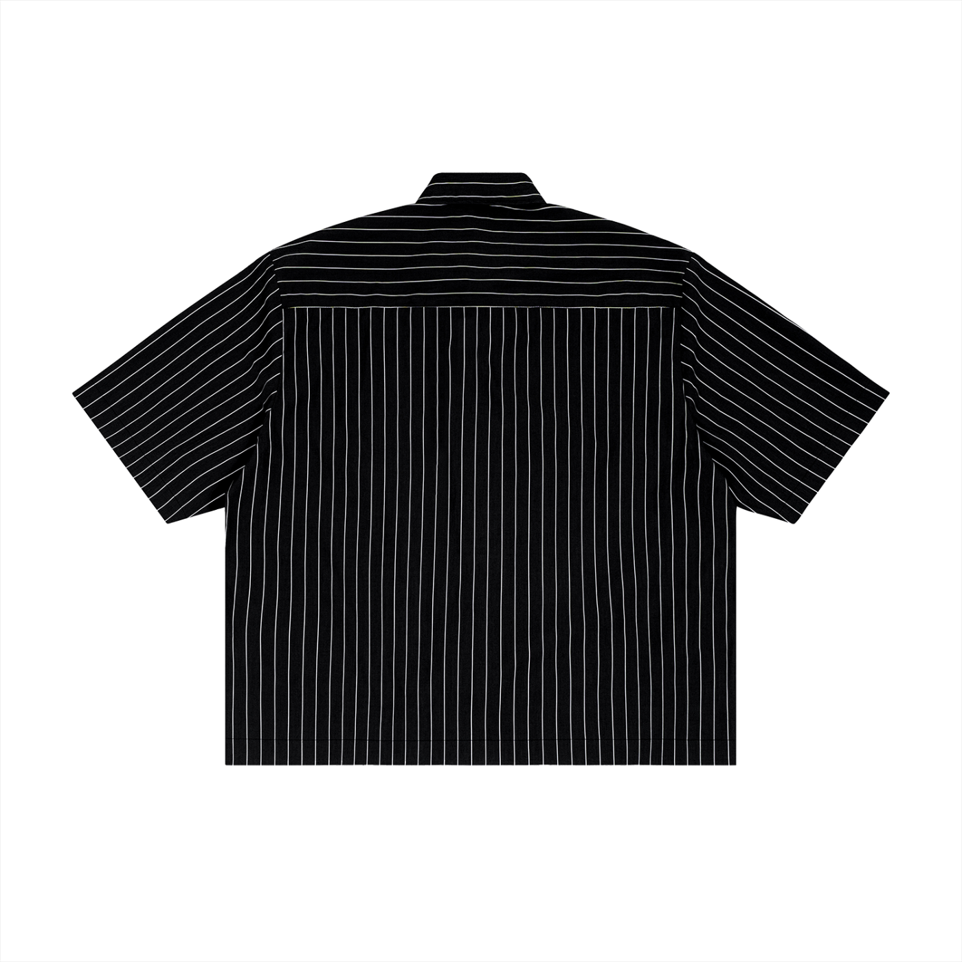 Striped Boxy Button-Up Shirt