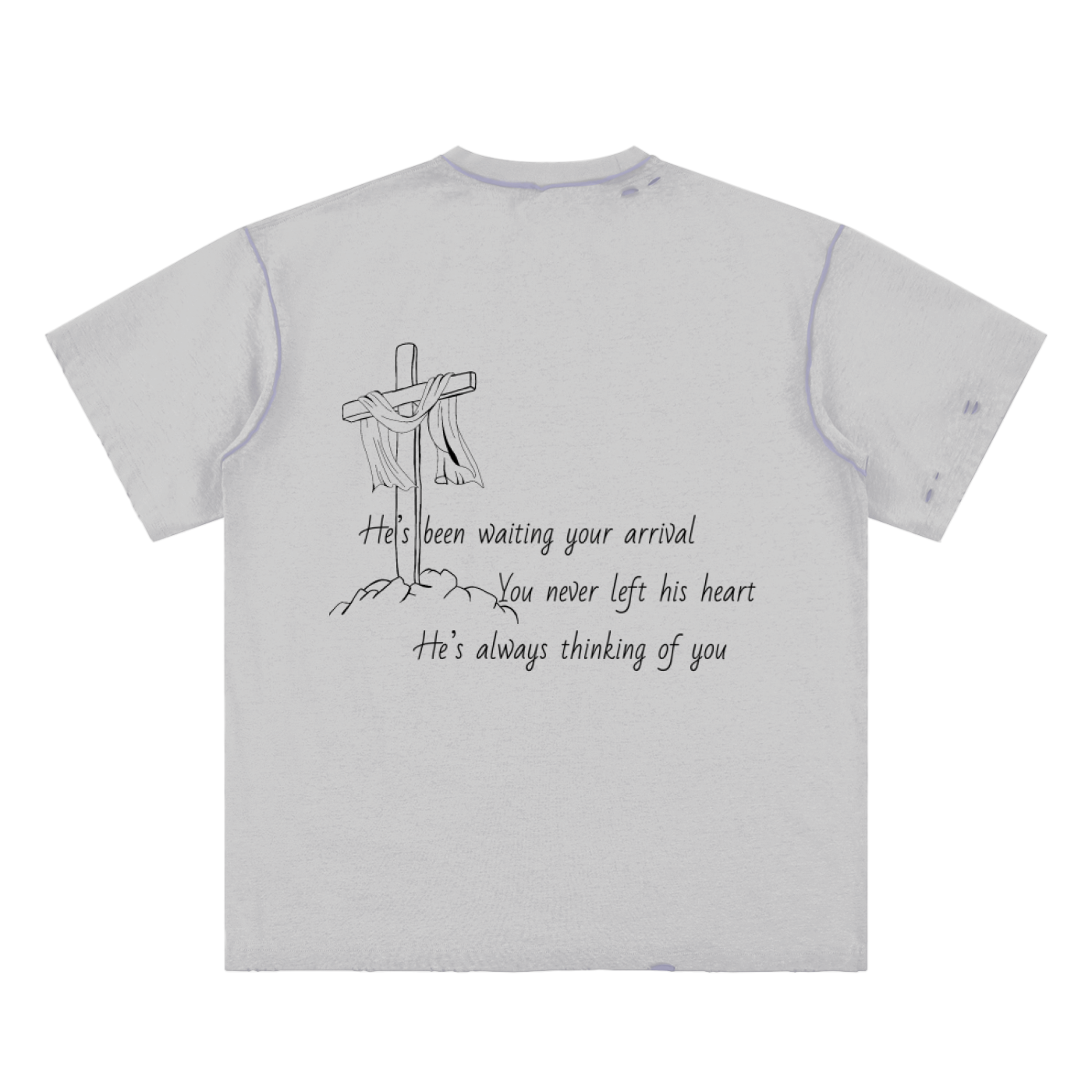 His Love Frayed Reversible T-shirt