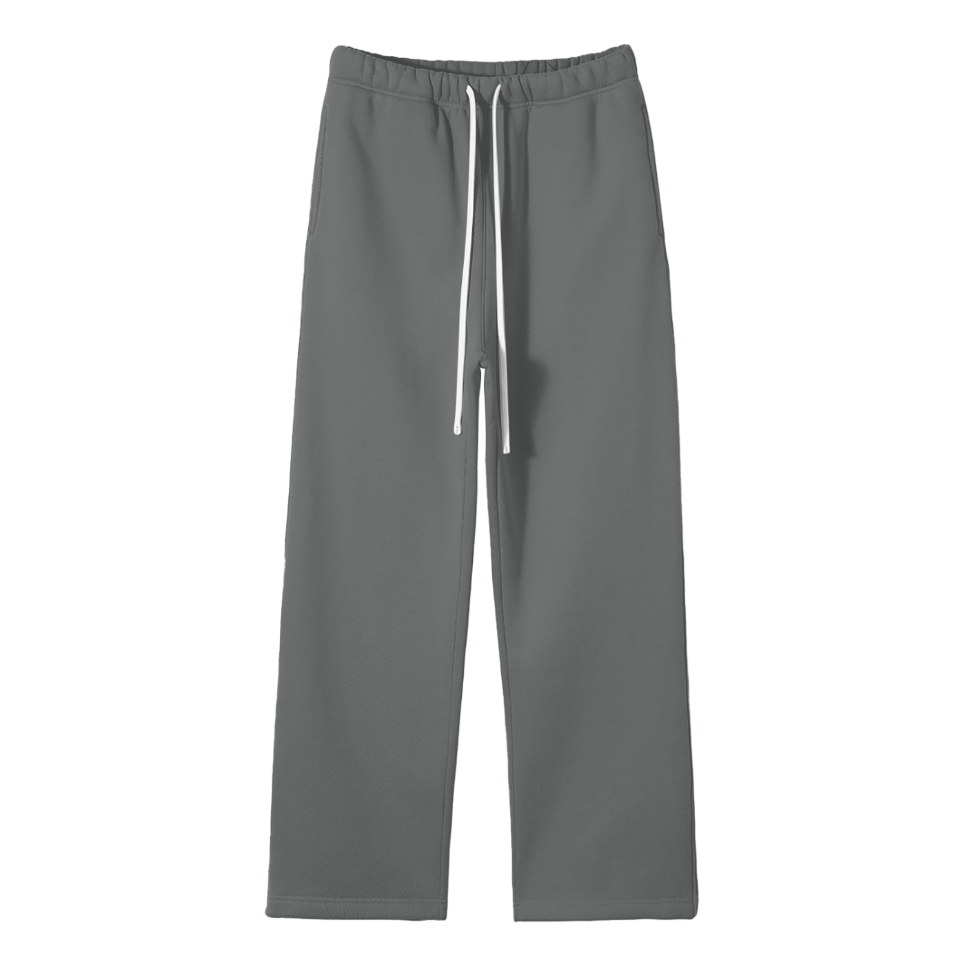 Solid Fleece Straight Leg Pants