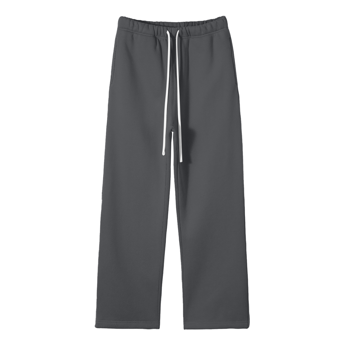 Solid Fleece Straight Leg Pants