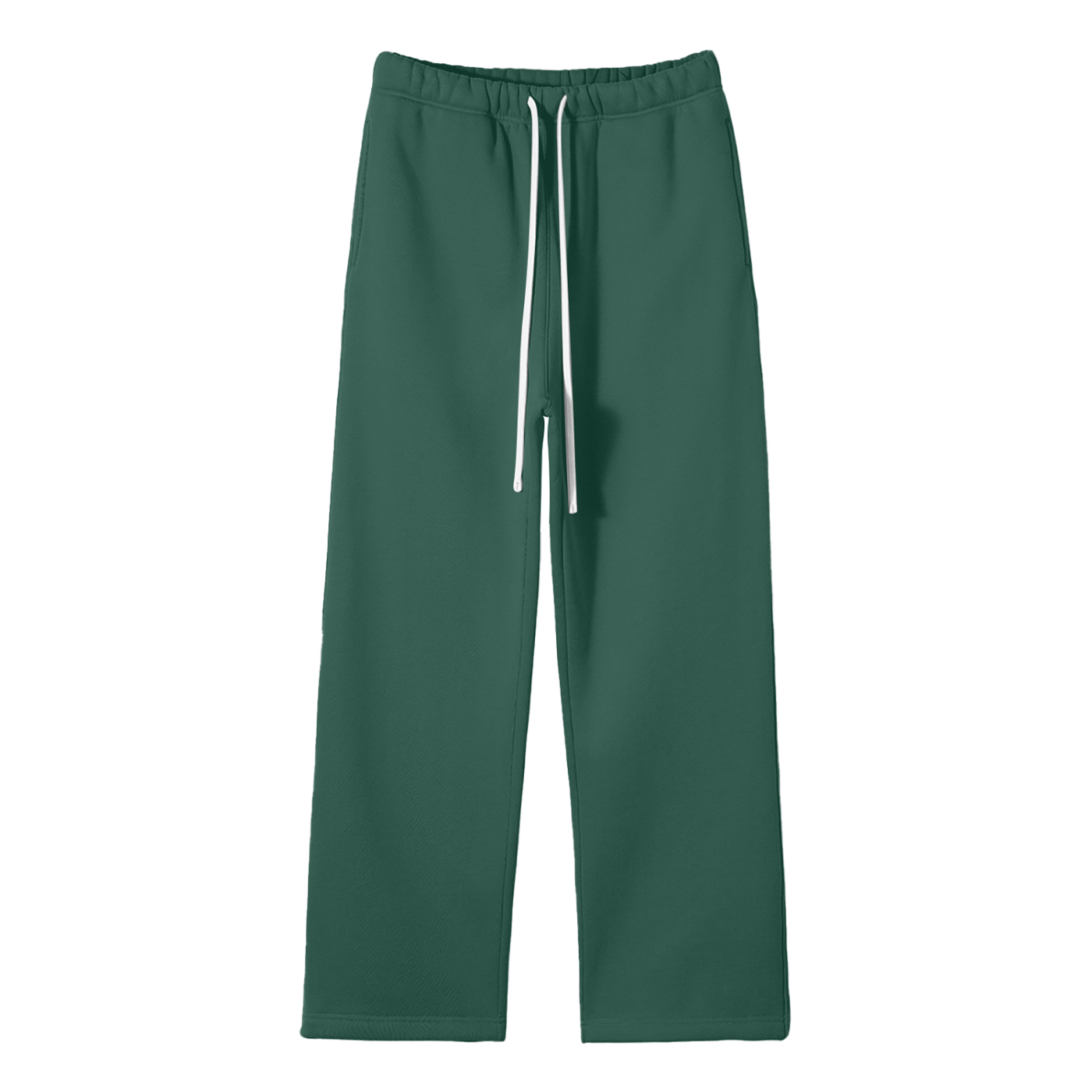 Solid Fleece Straight Leg Pants