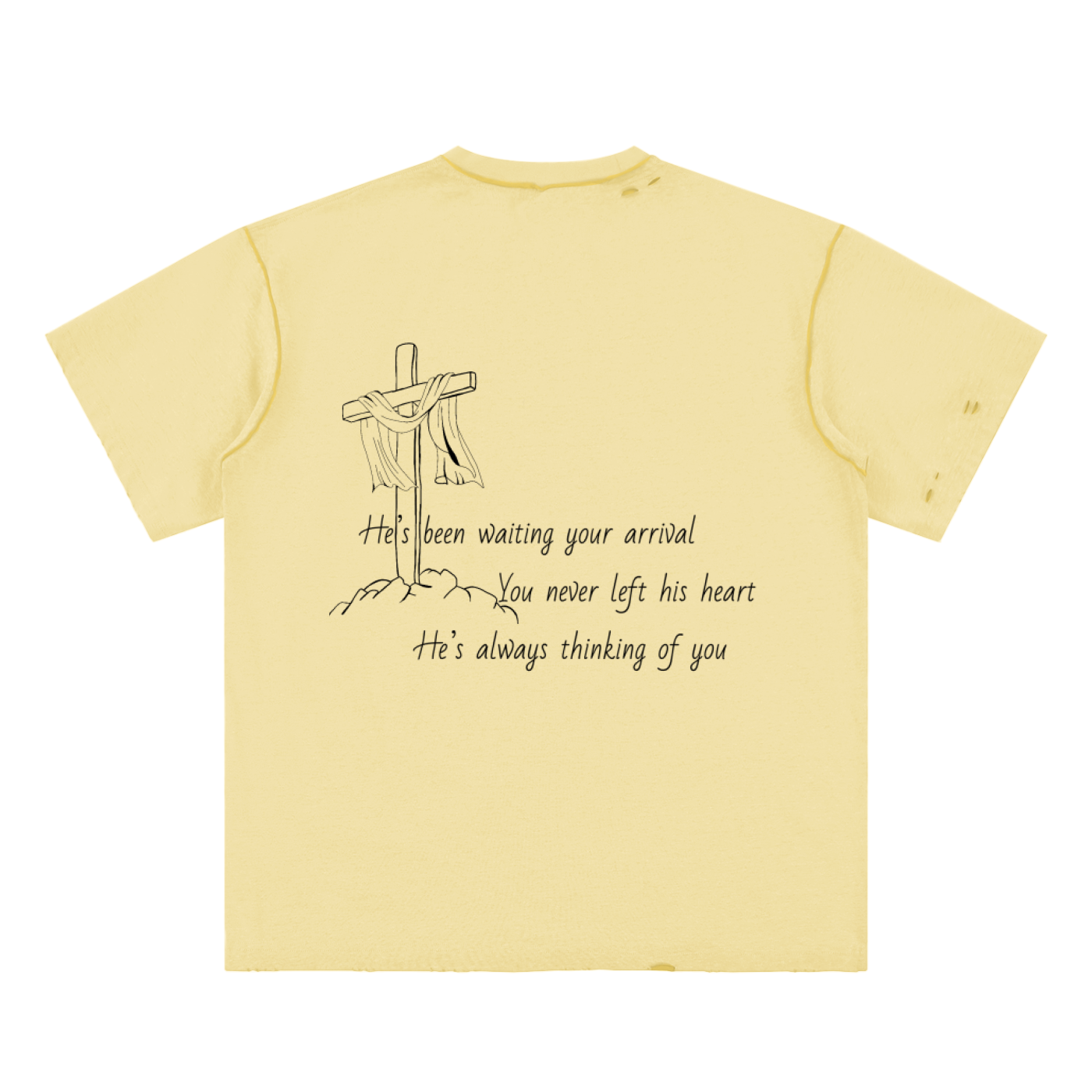 His Love Frayed Reversible T-shirt
