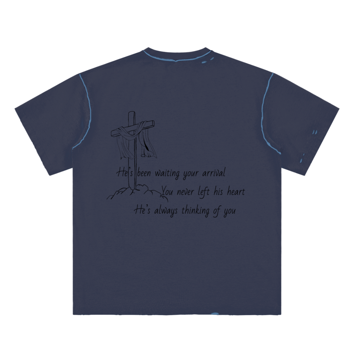 His Love Frayed Reversible T-shirt