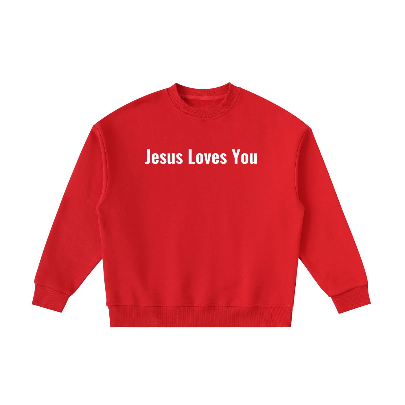 Jesus Loves You Fleece Kids Crewneck Sweatshirt