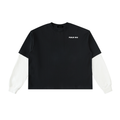 Layered Psalm 34:8 Contrast Sleeve Cotton T-Shirt