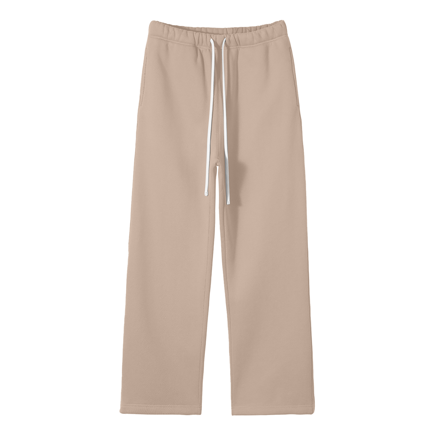 Solid Fleece Straight Leg Pants