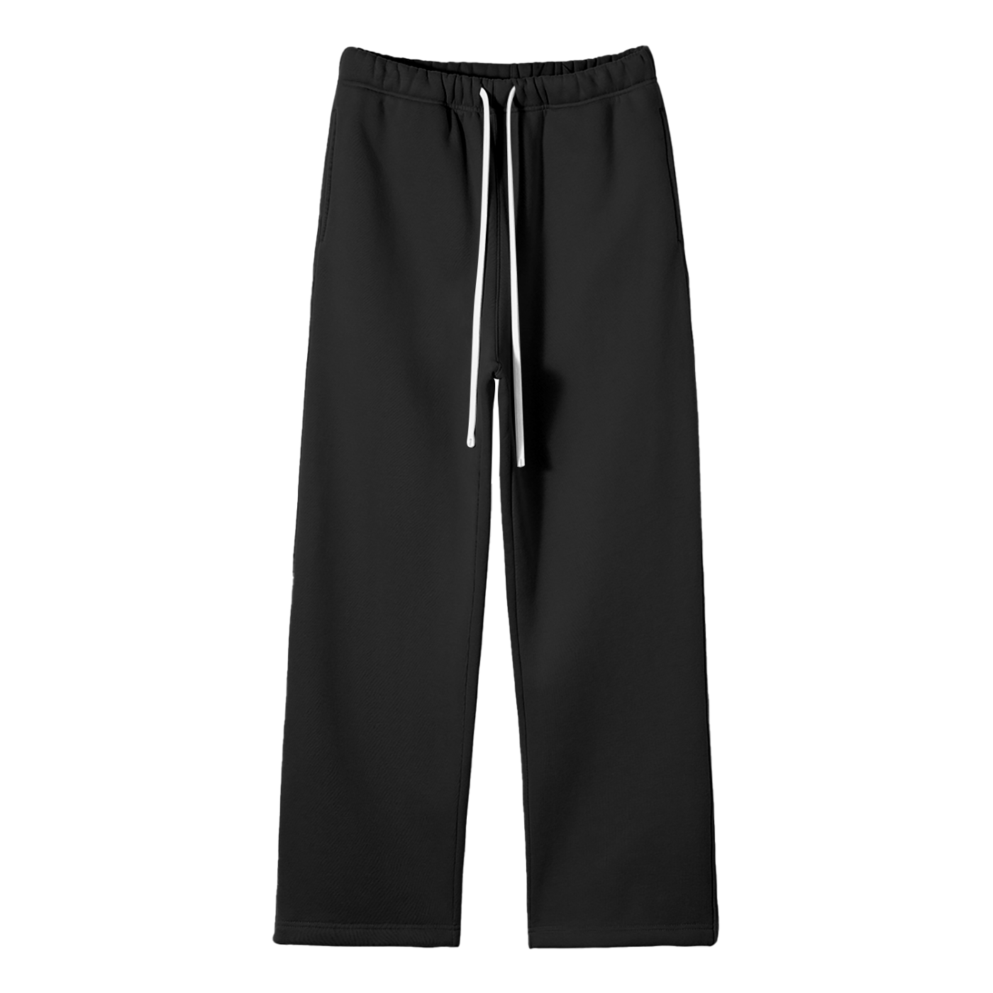 Solid Fleece Straight Leg Pants