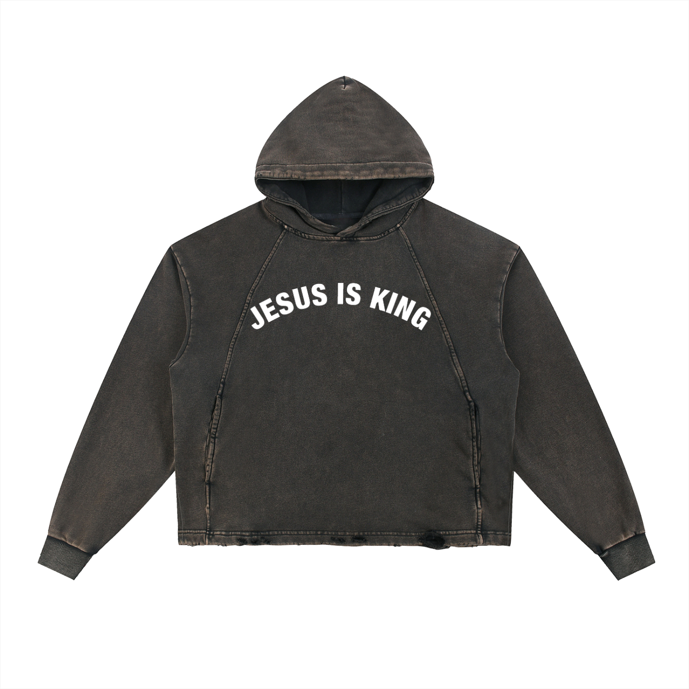 Jesus Is King vintage Frayed Hoodie