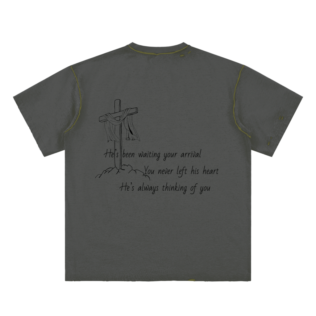 His Love Frayed Reversible T-shirt