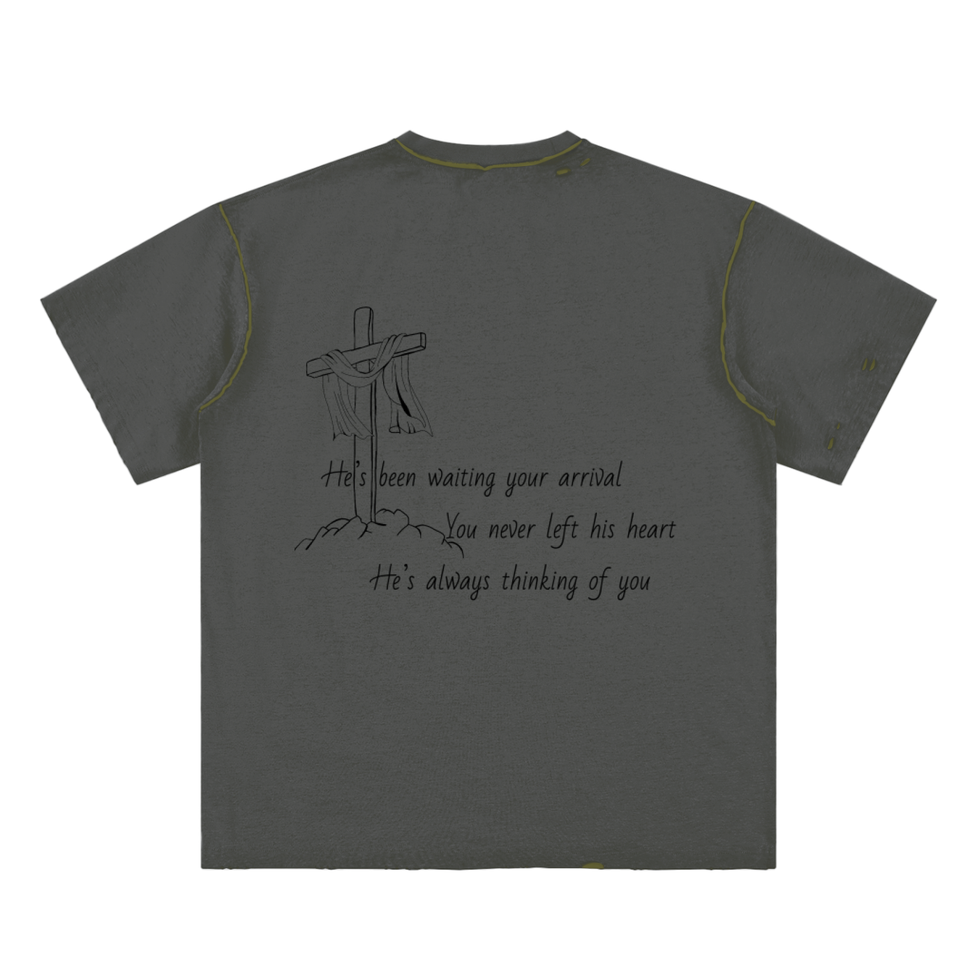 His Love Frayed Reversible T-shirt