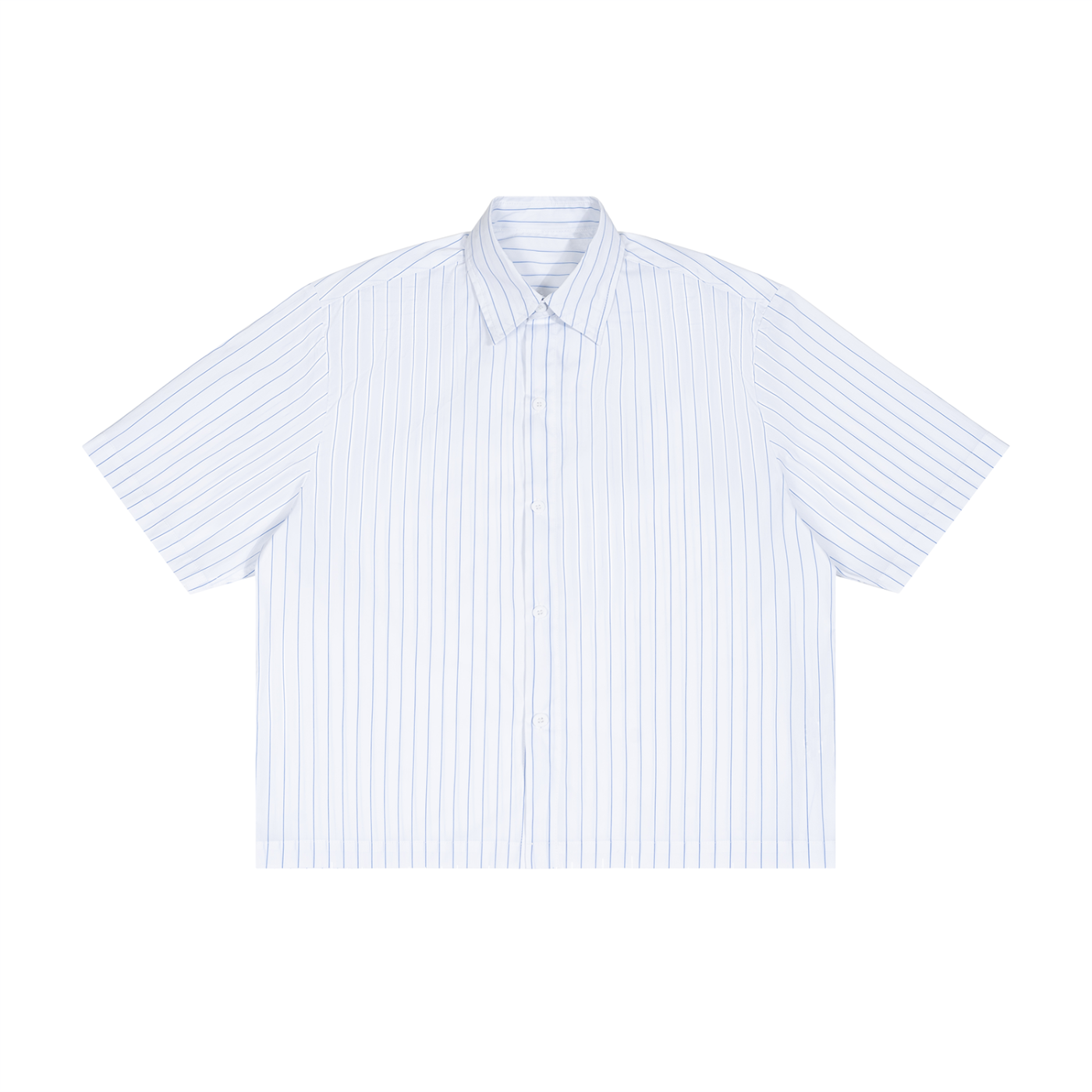 Striped Boxy Button-Up Shirt