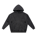 The Word Snow Washed Distressed Panel Pocket Hoodie